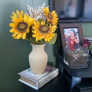 Hand painted glass vase